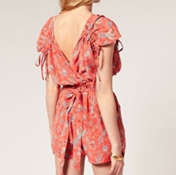 FRENCH CONNECTION PHOENIX SILK PLAYSUIT ROMPER 4 - Picture 5 of 10